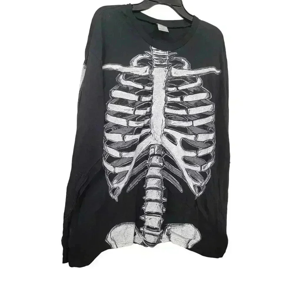 Skeleton Long Sleeve T-Shirt Large - Picture 1 of 3